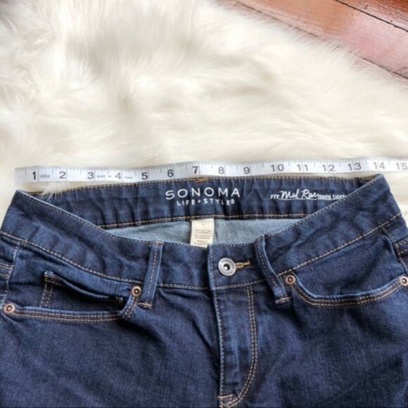 Sonoma Mid Rise Demi Bootcut Jeans Dark Wash 4 - Picture 3 of 7